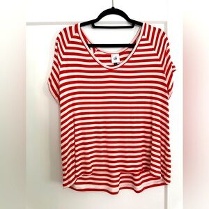 Cabi red shrunken tee